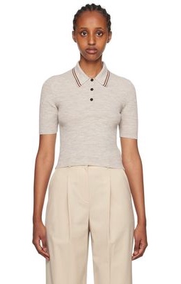 Theory Beige Tipped Polo