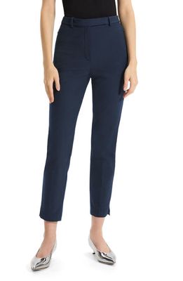 Theory Bistre High Waist Tapered Ankle Pants in Nocturne Navy