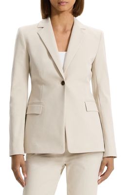 Theory Bistre Sculpt One-Button Blazer in New Sand