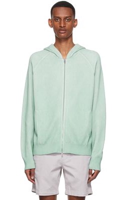Theory Blue Cotton Zip-Up Hoodie