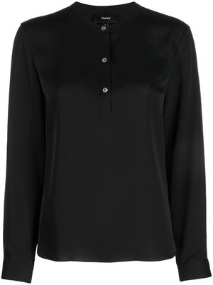 Theory button-down silk blouse - Black