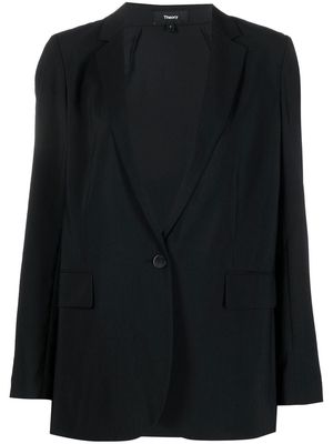 Theory button-front blazer - Black