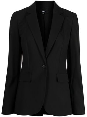 Theory buttoned single-breasted blazer - Black