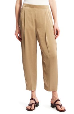 Theory Carrot Crushed Satin Crop Trousers in Mesa - Zmy