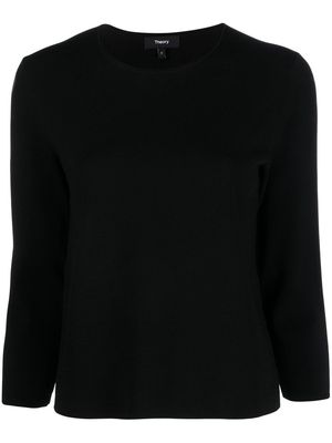 Theory classic fine-knit sweatshirt - Black