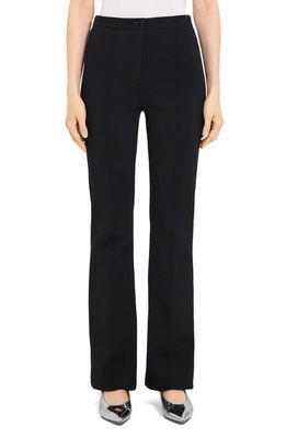 Theory Compact Crepe Flare Pants in Black