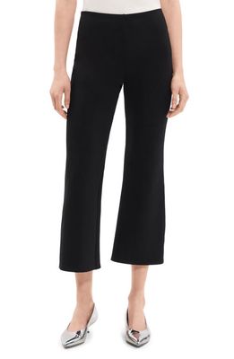 Theory Core Kick Flare Crop Pants in Black