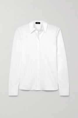 Theory - Cotton-blend Poplin Shirt - White