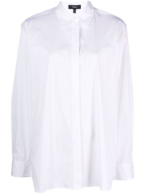 Theory cotton button-down shirt - White