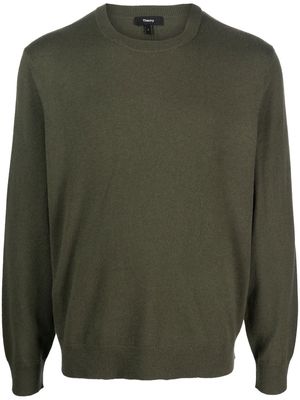 Theory crew-neck cashmere pullover jumper - Green