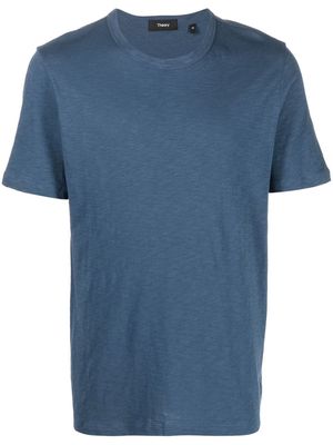 Theory crew-neck cotton T-shirt - Blue
