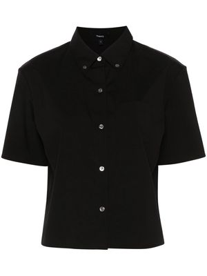 Theory cropped short-sleeves shirt - Black