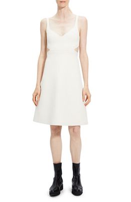 Theory Cutout A-Line Dress in White
