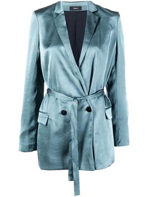 Theory double-breasted blazer - Blue