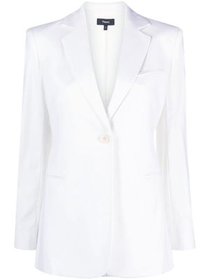 Theory double-breasted wool blazer - White