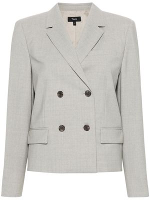 Theory double-breasted wool jacket - Grey
