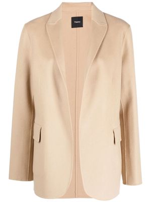 Theory double-faced open-front coat - Neutrals