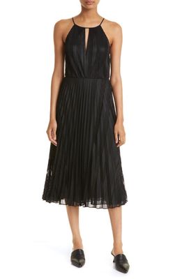 Theory Dr. Mod Pleated Midi Dress in Black