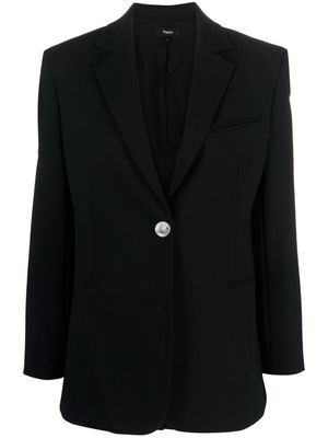 Theory embossed-button single-breasted blazer - Black