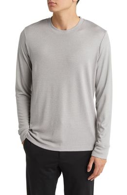 Theory Essential Long Sleeve T-Shirt in Force Grey Melange