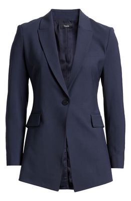 Theory Etiennette B Good Wool Suit Jacket in Nocturne Navy