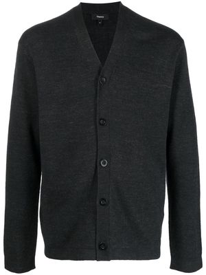 Theory fine-knit buttoned cardigan - Black