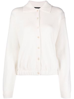 Theory fine-knit buttoned cardigan - Neutrals