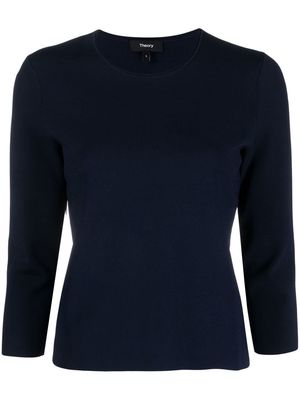 Theory fine-knit classic sweatshirt - Blue