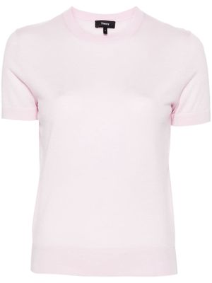 Theory fine-knit short-sleeved jumper - Pink