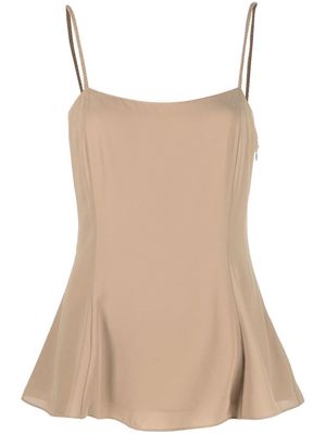 Theory flared recycled vest top - Neutrals