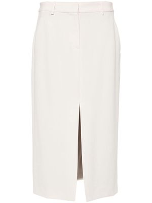 Theory front-slit crepe skirt - Neutrals