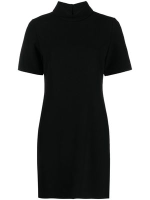 Theory high-neck short-sleeve minidress - Black