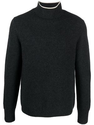 Theory high-neck wool cashmere-blend jumper - Grey