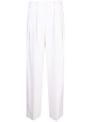 Theory high-waist pleated tailored trousers - Neutrals