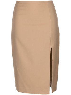 Theory high-waisted pencil skirt - Brown