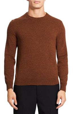 Theory Hilles Cashmere Sweater in Chestnut Melange - 0Vz