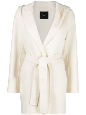 Theory hooded belted coat - Neutrals