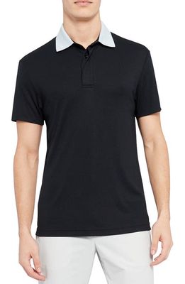 Theory Kayser Regular Fit Short Sleeve Polo in Baltic