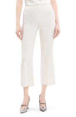 Theory Kick Flare Crop Pants in Ivory