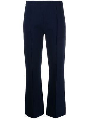 Theory knitted cropped flared trousers - Blue