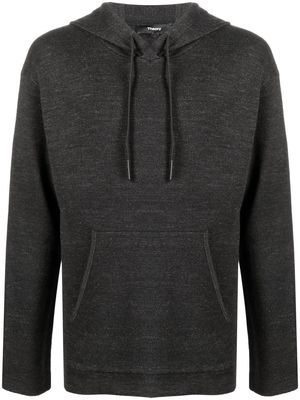 Theory knitted drawstring hoodie - Black