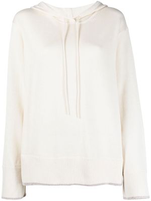 Theory knitted drawstring hoodie - Neutrals