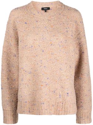 Theory knitted long-sleeved jumper - Neutrals