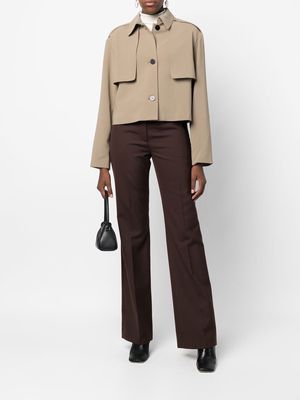 Theory long-sleeve button-up jacket - Brown