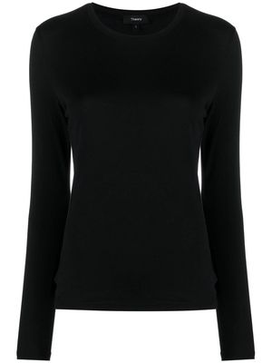 Theory long-sleeved cotton T-Shirt - Black
