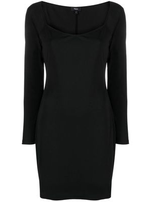 Theory long-sleeved mini dress - Black