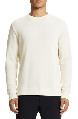 Theory Mattis Long Sleeve Thermal Knit T-Shirt in Ivory - C05