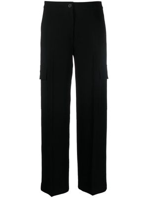 Theory mid-rise straight-leg trousers - Black