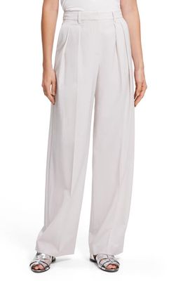 Theory New T Double Pleated Stretch Wool Pants in Sand