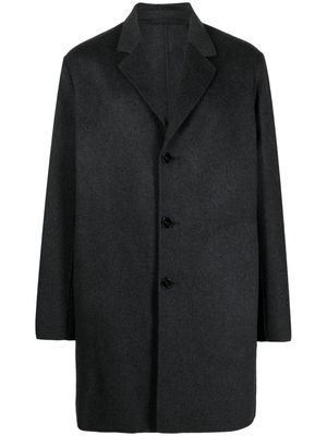 Theory notched-collar single-breasted coat - Grey